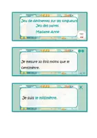 Aperçu - Apprentissages en autonomie - SMG : devinettes sur les longueurs jeu des paires P3 - Page de couverture