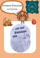 Vorschau - Mal- und Bastelvorlagen - Erntedank-Drehscheibe zum Gestalten - Deckblatt