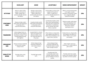 Vista previa - Evaluación - COEVALUATION RUBRIC - Portada