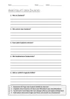 Vorschau - Arbeitsblätter - AB mit Fragen zum Thema "Zauberei" + Lösungsblatt + Infografik - Deckblatt