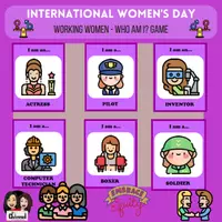 Vista previa - Juegos / Gamificación - WORKING WOMEN (Jobs) – Who am I? (Colour) - Portada