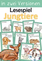 Vorschau - Spiele - Jungtiere im Frühling - Tierjunge - Lesespiel - Ich habe .. Wer hat ..? - Deckblatt