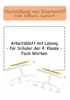Vorschau - Arbeitsblätter - Herstellung von Kunststoff: Erdöl, Raffinerie, Kunststoff - Deckblatt