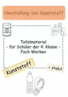 Vorschau - Präsentationen/Tafelbilder - Tafelmaterial: Herstellung von Kunststoff - Deckblatt