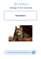 Vorschau - Arbeitsblätter - Hauskatzen - KOSTENLOS - Biologie 5. & 6. Klasse - Deckblatt