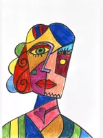 Vorschau - Arbeitsblätter - Porträts malen wie Picasso - Deckblatt