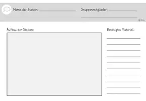 Vorschau - Arbeitsblätter - Werfen : Vorlage Wurfstation (Station entwickeln) - Seite 1