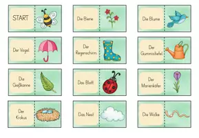 Vorschau - Spiele - Frühlingsdomino - Artikel und Wort (Klasse 1/2) - Seite 3