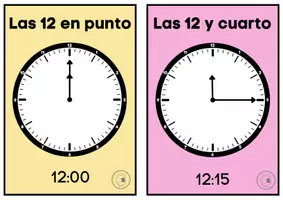 Vista previa - Tarjetas / Manipulativos - La hora - página 1