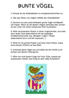 Vorschau - Stundenentwürfe - Bunte Vögel Kunstprojekt - Komplementärfarben im Frühling & Sommer - Seite 1