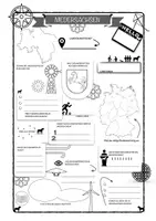 Vorschau - Arbeitsblätter - Steckbrief Niedersachsen für GL und Erdkunde - Deckblatt