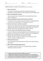Vorschau - Arbeitsblätter - AB mit Fragen zum Thema "Zitrone" + Lösungsblatt + Infografik - Seite 2