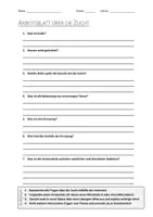 Vorschau - Arbeitsblätter - AB mit Fragen zum Thema "Zucht" + Lösungsblatt + Infografik - Deckblatt