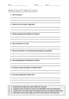 Vorschau - Arbeitsblätter - Lernplakat + AB mit Fragen zum Thema "Zucker" + Lösungsblatt + Mindmap + Infografik - Seite 1