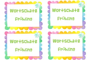 Vorschau - Arbeitsblätter - Wortschatzheft Frühling - Deckblatt