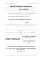 Vorschau - Fördermaterial/Inklusion - Verhältnisse und Proportionen - Deckblatt
