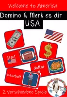 Vorschau - Spiele - USA - Welcome to America - Domino und Merk es dir! Spiel - Deckblatt