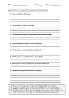 Vorschau - Arbeitsblätter - AB mit Fragen zum Thema "Zweiter Weltkrieg" + Lösungsblatt + Mindmap + Infografik - Deckblatt