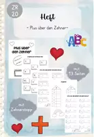 Vorschau - Arbeitsblätter - Heft : Addition über den Zehner (Zahlenraum 20) - Deckblatt