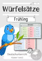 Vorschau - Arbeitsblätter - Würfelsätze zum Frühling: Abschreibkartei (Klasse 1/2) zweifach differenziert - Deckblatt