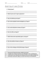 Vorschau - Arbeitsblätter - AB mit Fragen zum Thema "Zypern" + Lösungsblatt - Deckblatt