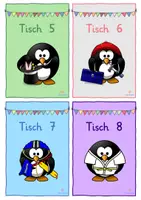 Vorschau - Poster - Pinguinklasse Tischschilder Gruppentische bunt 1-8 Pinguin - Seite 2