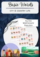 Vorschau - Arbeitsblätter - Basic words - city and country life mit Lösungsblatt - Deckblatt