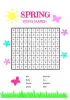 Vorschau - Arbeitsblätter - Spring Word Search - Deckblatt