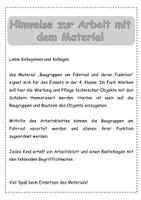 Vorschau - Arbeitsblätter - Baugruppen am Fahrrad und deren Funktion - Seite 1