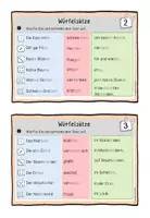 Vorschau - Stationenlernen - Würfelsätze zu Jahreszeiten: Herbst Abschreibkartei - Seite 3