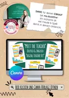 Vorschau - Präsentationen/Tafelbilder - Canva Vorlagen-Link: Meet the teacher (4 Vorlagen in DEU & Eng) - Seite 2