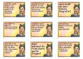Vorschau - Mal- und Bastelvorlagen - Frida Kahlo - Mini Materialpaket -Recherche und Gesprächsnanlässe über ihre Kunst - Deckblatt