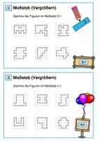 Vorschau - Aufgabenkarten - Kartei - Maßstabsgetreues Zeichnen - Seite 3