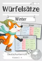 Vorschau - Aufgabenkarten - Würfelsätze "Winter" - Abschreibkartei | 2-fach differenziert - Deckblatt