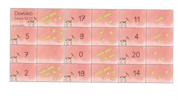 Vorschau - Spiele - Dominospiel - Zahlen bis 20 (Anzahl erkennen) - Deckblatt