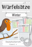Vorschau - Arbeitsblätter - Würfelsätze "Winter" - Arbeitsblätter | 2-fach differenziert - Deckblatt
