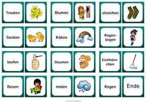 Vorschau - Spiele - differenzierte Lesedominos - Wörter mit -en, -el, -er - Seite 3