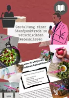 Vorschau - Arbeitsblätter - Gestaltung von Standpunktreden zu verschiedenen Themen - Deckblatt