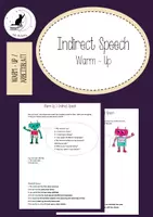 Vorschau - Arbeitsblätter - Warm-Up: Indirect Speech - Deckblatt