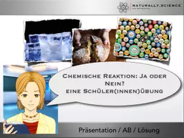 Vorschau - Arbeitsblätter - Chemische Reaktion? Erkennen an Alltagssituationen - Deckblatt