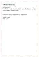 Vorschau - Bildkarten - Buchstabe Oo - Bild- und Wortkarten - Seite 1