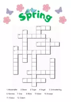 Vorschau - Arbeitsblätter - Spring Crossword - Deckblatt