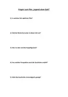 Vorschau - Arbeitsblätter - Roman „Jugend ohne Gott“ - Fragen zum Film (Sehaufträge) - Deckblatt