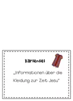 Vorschau - Arbeitsblätter - Kleidung zur Zeit Jesu Informationskarten - Seite 2