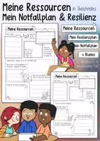 Vorschau - Arbeitsblätter - Meine Ressourcen, Notfallplan & Resilienz in Sketchnotes - Seite 1