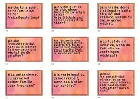 Vorschau - Arbeitsblätter - Gesprächsanlässe zum Kennenlernen (Thema: Freizeitgestaltung) Stop and Swap - Seite 2