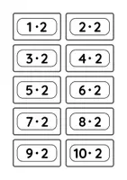 Vorschau - Aufgabenkarten - Kärtchen zum Üben der 2er-Reihe für die 2. und 3. Klasse - Seite 2