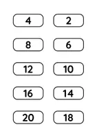 Vorschau - Aufgabenkarten - Kärtchen zum Üben der 2er-Reihe für die 2. und 3. Klasse - Seite 3