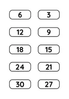 Vorschau - Aufgabenkarten - Kärtchen zum Üben der 3er-Reihe für die 2. und 3. Klasse - Seite 3