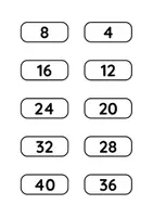 Vorschau - Aufgabenkarten - Kärtchen zum Üben der 4er-Reihe für die 2. und 3. Klasse - Seite 3